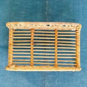 Wicker Rattan Woven Napkin/Letter Holder